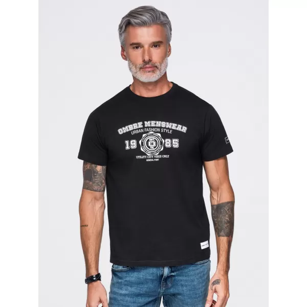  Pánské tričko OMBRE OM-TSPT-0297 BLACK 