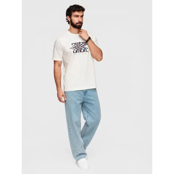  Pánské triko OMBRE OM-TSPT-0286 WHITE 