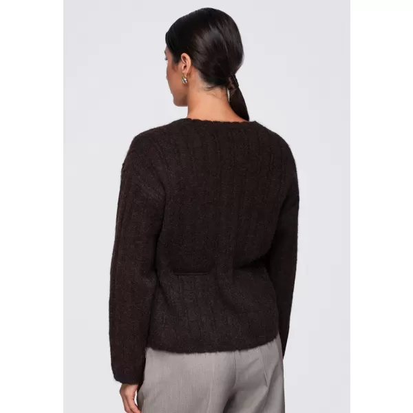  Dámský svetr OMBRE OW-SW-E0012 BROWN 