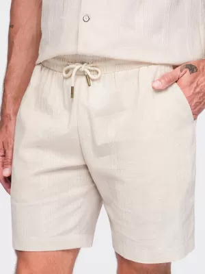Pánské kraťasy OMBRE OM-SRCS-0209 CREAM
