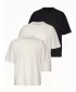 Pánské triko OMBRE OM-TSBC-0291 OFF WHITE/OFF WHITE/BLACK