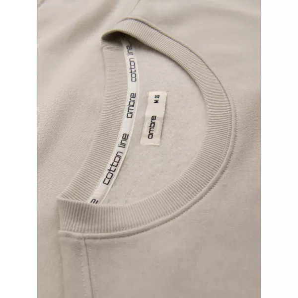  Pánská mikina OMBRE OM-SSBN-0271 LIGHT BEIGE 