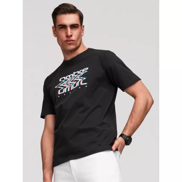  Pánské triko OMBRE OM-TSPT-0286 BLACK 
