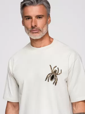 Pánské triko OMBRE OM-TSCT-0277 OFF-WHITE