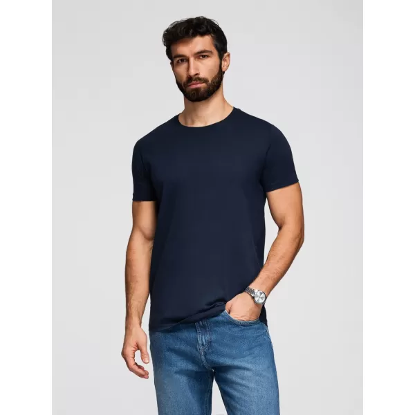  Pánské triko OMBRE OM-TSBS-0268 BLACK/WHITE/BLUE 