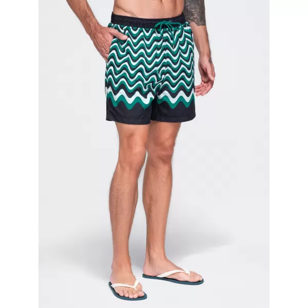  Pánské kraťasy OMBRE OM-SRSS-0221 GREEN AND BLACK 