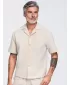 Pánská košile OMBRE OM-SHSS-0220 OFF-WHITE