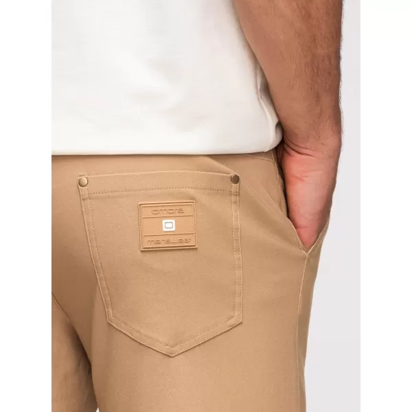  Pánské kalhoty OMBRE P1515 LIGHT BROWN 