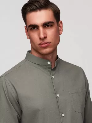 Pánská košile OMBRE K704 KHAKI
