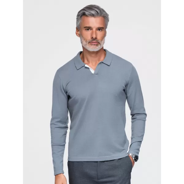  Pánská triko s límečkem OMBRE OM-POLS-0138 GREY 