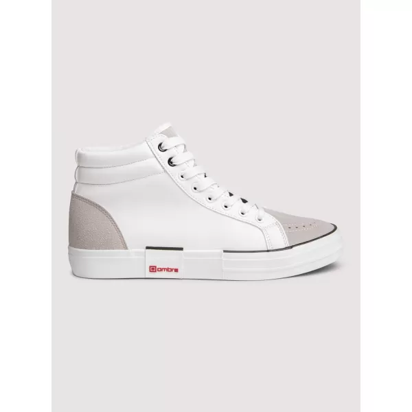  Pánské kotníkové tenisky OMBRE OM-FOTH-0240 WHITE AND BEIGE 