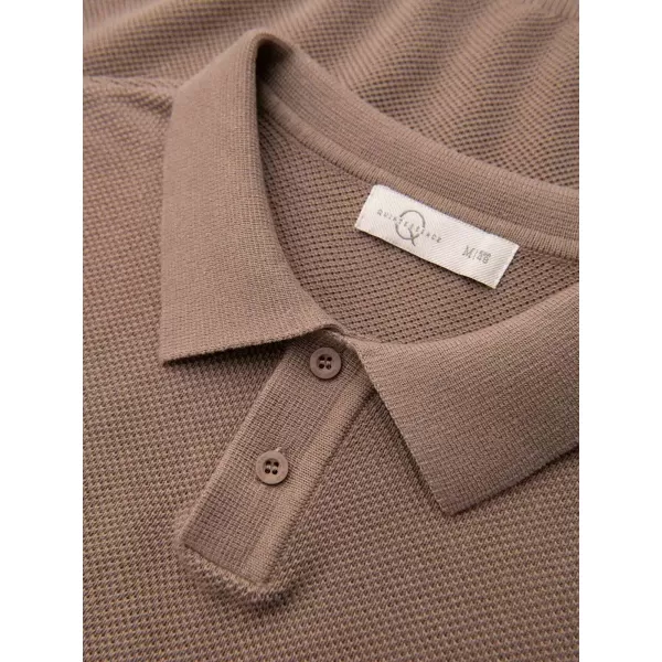  Pánské polo tričko OMBRE OM-POSS-0178 LIGHT BROWN 