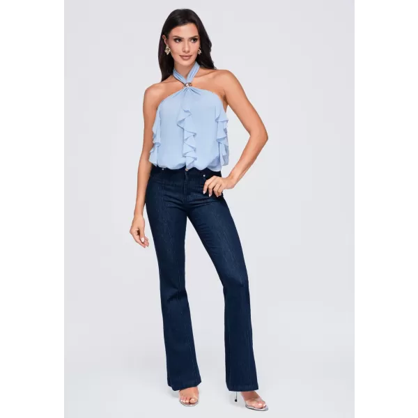  Dámská blůza OMBRE OW-TS-E0077 BLUE 