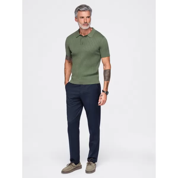  Pánské polo tričko OMBRE OM-POSS-0180 OLIVE 