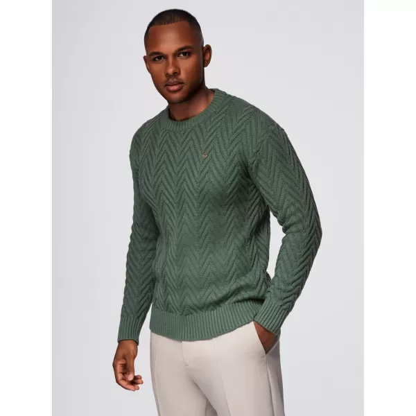  Pánský svetr OMBRE OM-SWSW-0190 MUTED GREEN 