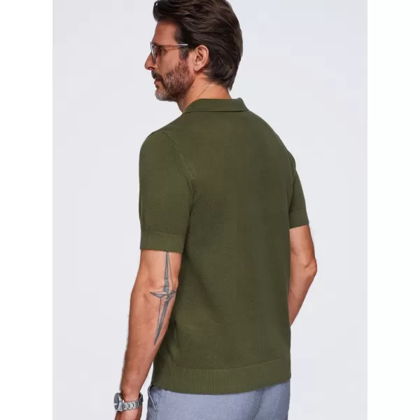  Pánské polo tričko OMBRE OM-POSS-0178 OLIVE 