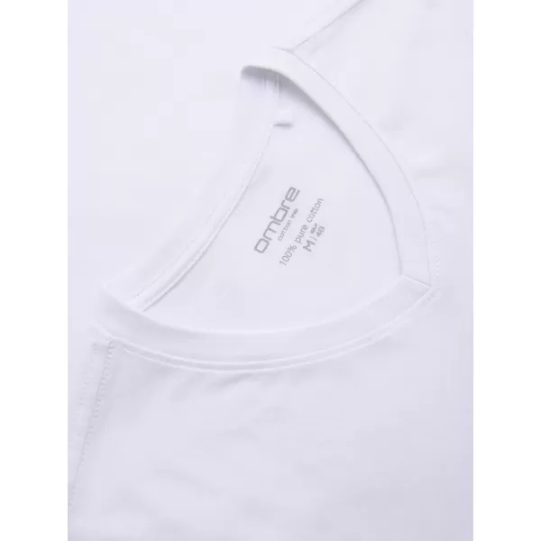  Pánské tričko OMBRE OM-LSBL-0143 WHITE 