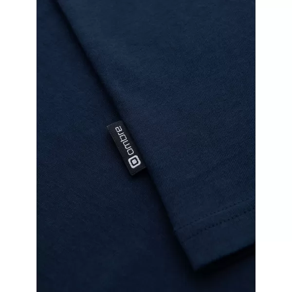  Pánské tričko OMBRE OM-LSBL-0142 NAVY BLUE 
