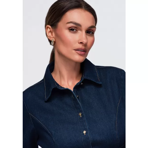  Dámská košile OMBRE OW-SH-E0070 NAVY BLUE 