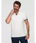 Pánské triko s límečkem OMBRE OM-POSS-0170 WHITE