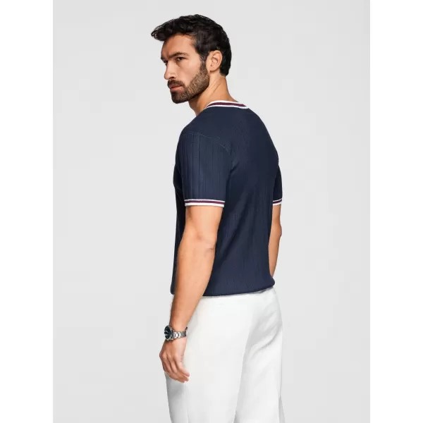  Pánské triko OMBRE OM-TSCT-0266 NAVY BLUE 