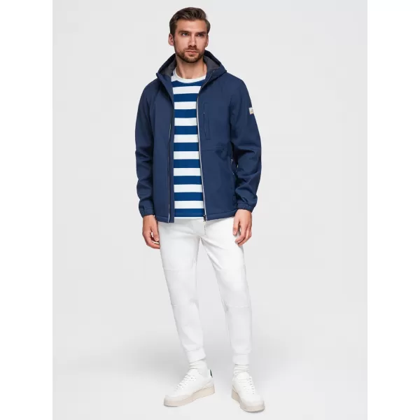  Pánská softshellová bunda OMBRE OM-JANP-0292 NAVY BLUE 