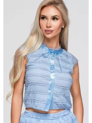 Dámská blůza OMBRE OW-TS-E0066 BLUE