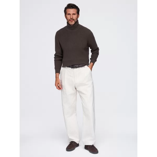  Pánský rolák OMBRE OM-SWTN-0189 DARK BROWN 