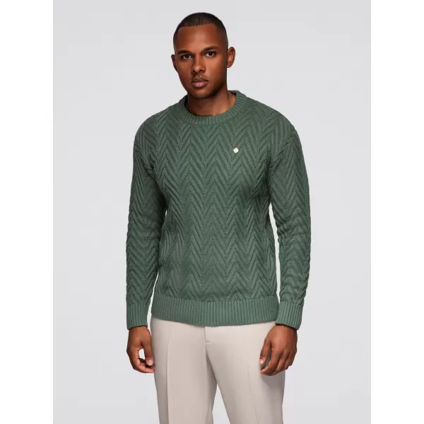  Pánský svetr OMBRE OM-SWSW-0190 MUTED GREEN 