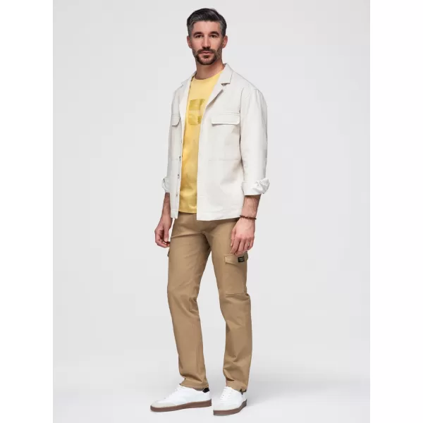  Pánské kalhoty OMBRE P1526 LIGHT BROWN 