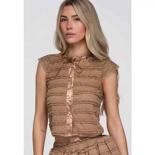  Dámská blůza OMBRE OW-TS-E0066 TAUPE 