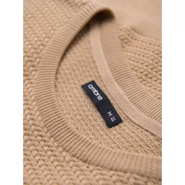  Pánský svetr OMBRE OM-SWSW-0119 SAND 