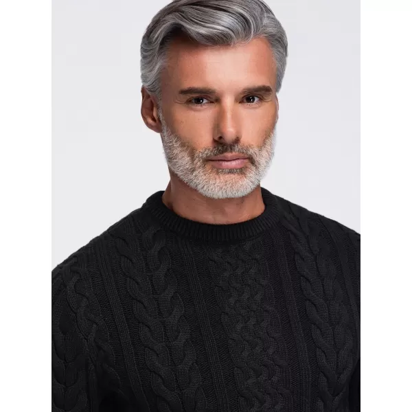  Pánský svetr OMBRE OM-SWSW-0191 BLACK 