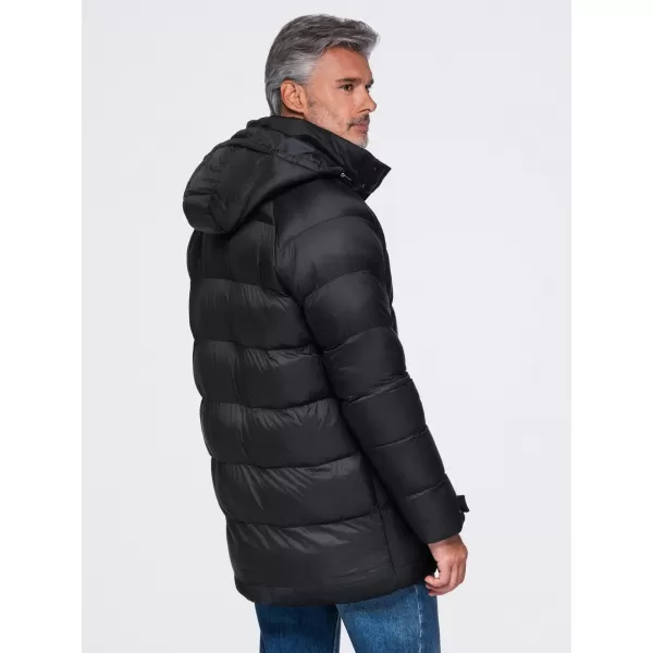  Pánská zimní bunda OMBRE OM-JALJ-0263 BLACK 