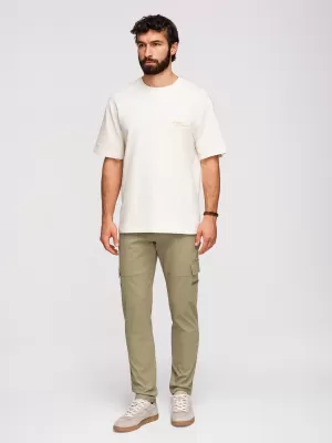 Pánské kalhoty OMBRE P1517 OLIVE