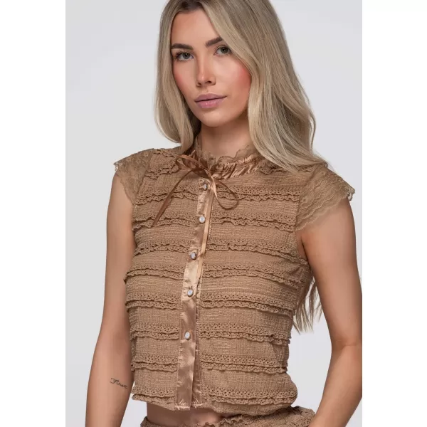  Dámská blůza OMBRE OW-TS-E0066 TAUPE 