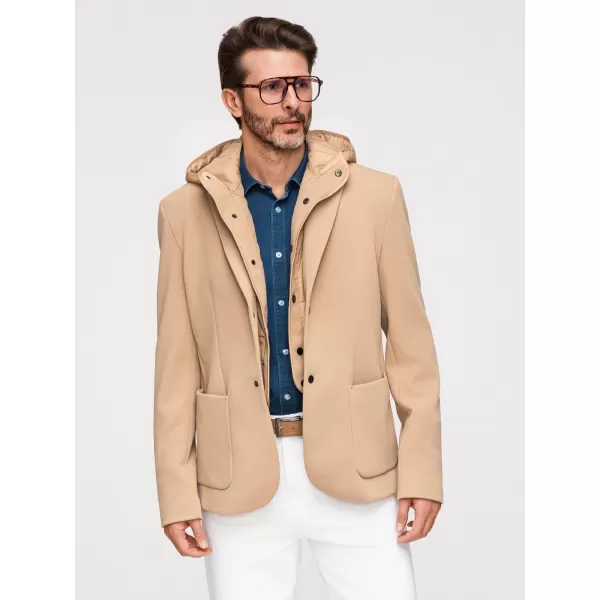 Pánská bunda OMBRE M167 LIGHT BROWN 