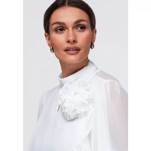  Dámská halenka OMBRE OW-TS-E0085 WHITE 