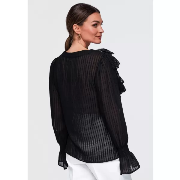  Dámská halenka OMBRE OW-TS-E0087 BLACK 