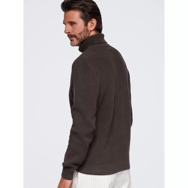  Pánský rolák OMBRE OM-SWTN-0189 DARK BROWN 