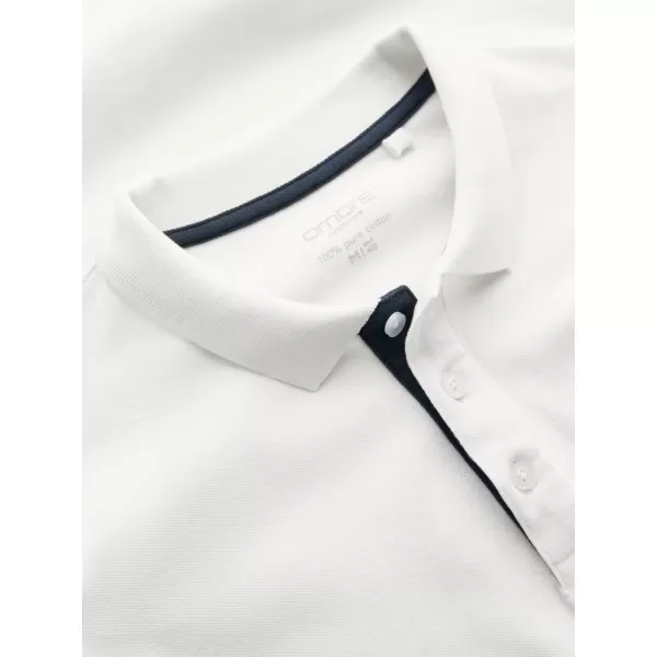  Pánské triko s límečkem OMBRE OM-POSS-0170 WHITE 