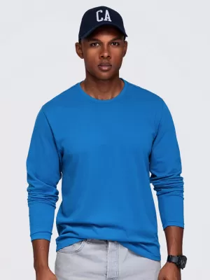 Pánské tričko OMBRE OM-LSBL-0142 BLUE