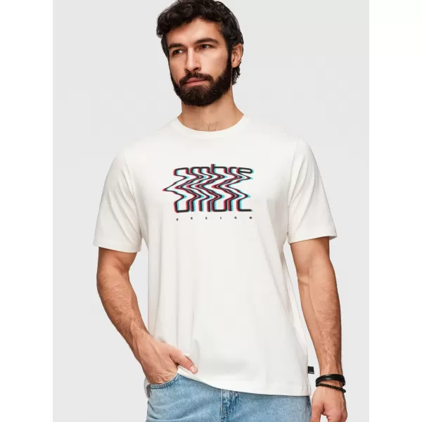  Pánské triko OMBRE OM-TSPT-0286 WHITE 