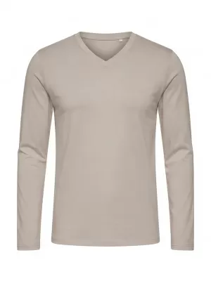 Pánské tričko OMBRE L171 LIGHT BEIGE