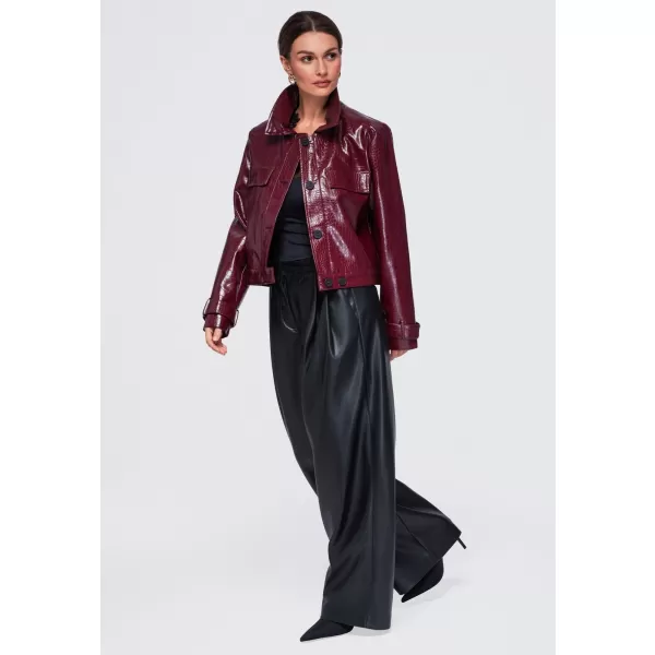  Dámská bunda OMBRE OW-JAFL-0145 BURGUNDY 