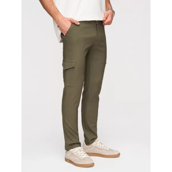  Pánské kalhoty OMBRE P1515 DARK OLIVE GREEN 