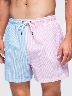 Pánské kraťasy OMBRE OM-SRSS-0215 BLUE AND PINK