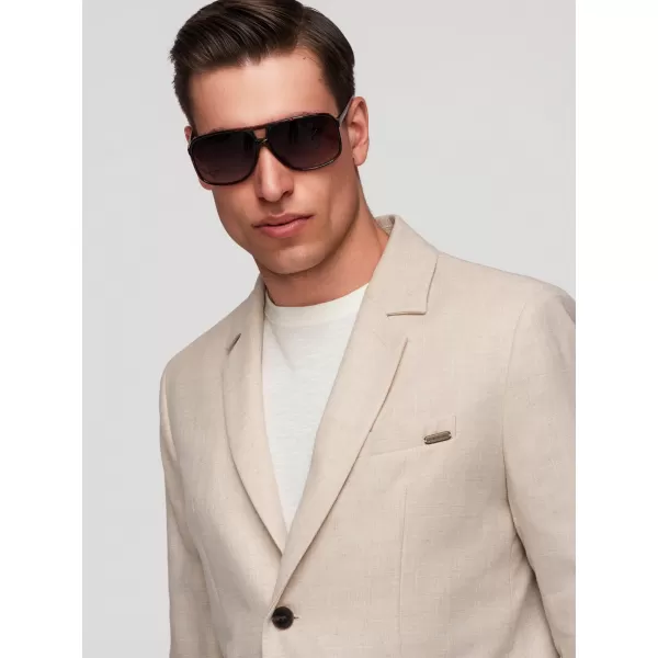  Pánské sako OMBRE M169 BEIGE 
