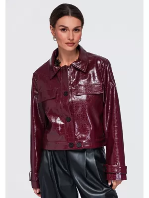 Dámská bunda OMBRE OW-JAFL-0145 BURGUNDY