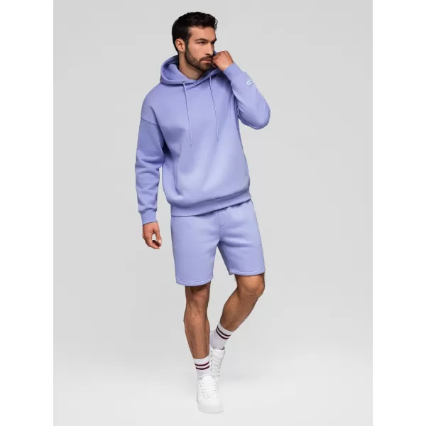  Pánský set kraťas OMBRE Z129 CREAM/LIGHT PURPLE 